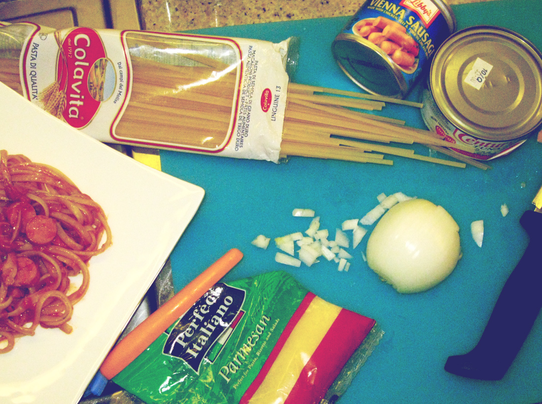 Ingredients for Tuna Spaghetti
