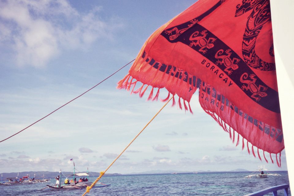 Make-shift flag of Boracay, on board the boat that took us island-hopping